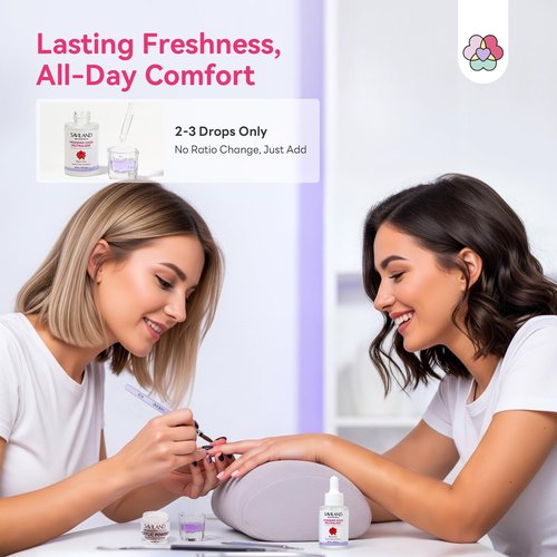 SAVILAND Advanced Monomer Drops: Superior Odor Purification Monomer Odor Neutralizer for Acrylic Nail Liquid Rose Scent Monomer Drops for Smell with Dropper for Nail Studio Nail Tech 1.01 fl. oz