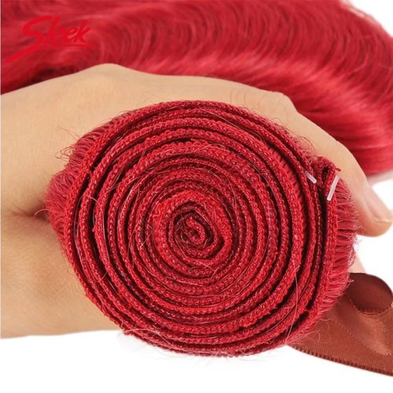 Red Human Hair Bundles Red Body Wave 3 Bundles Unprocessed Virgin 20 22 24 Inch Burgundy Body Wave Bundle Human Hair Extensions 50 Gram Per Bundle
