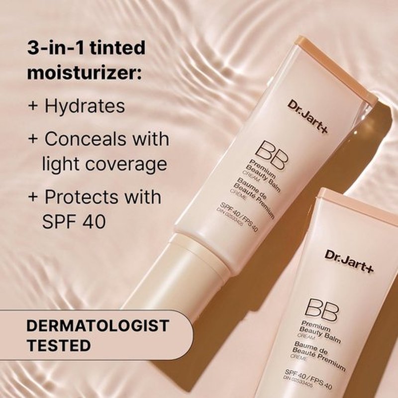 Dr.Jart+ Premium BB Cream - Korean Tinted Moisturizer with SPF 40 & Niacinamide | 1.35 Fl Oz