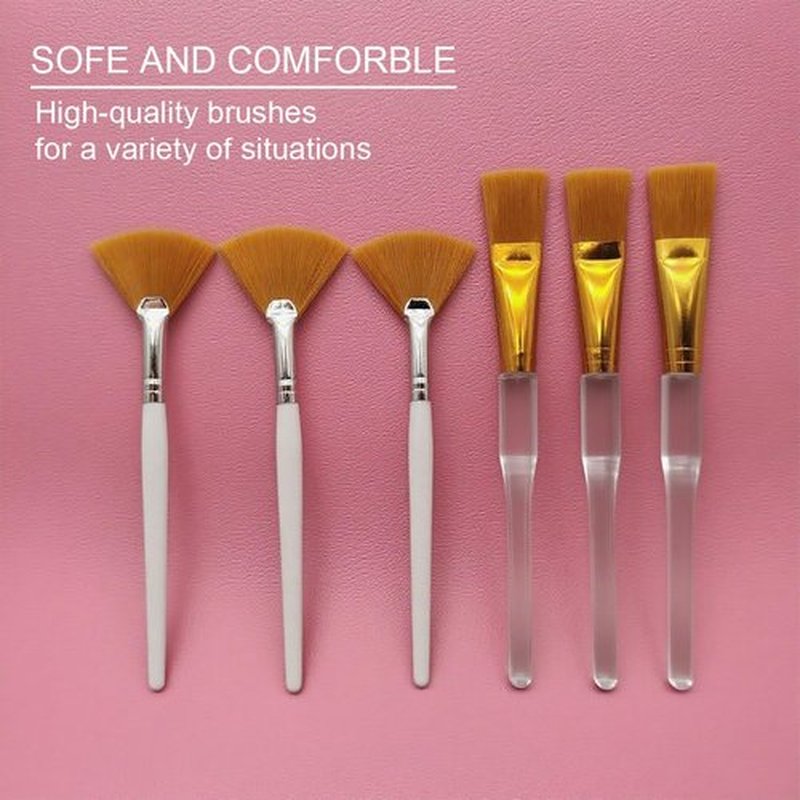 12Pcs Esthetician Facial Supplies 3 Gold Facial Bowls 3 Mud Mask Applicators 3 Fan-Shaped Brushes 3 Flat Brushes - Facial Bowl and Brush Set & DIY Face Mask Mixing Tool Kit (large)