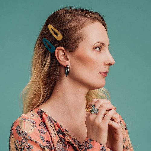 Small Barrettes for Women Girls, B.PHNE 2.1 Inch Snap Hair Clip for Thick or Thin Hair, Cute Student Matte Neutral Hair Accessories Hollow Rectangle and Drop 40 Pack