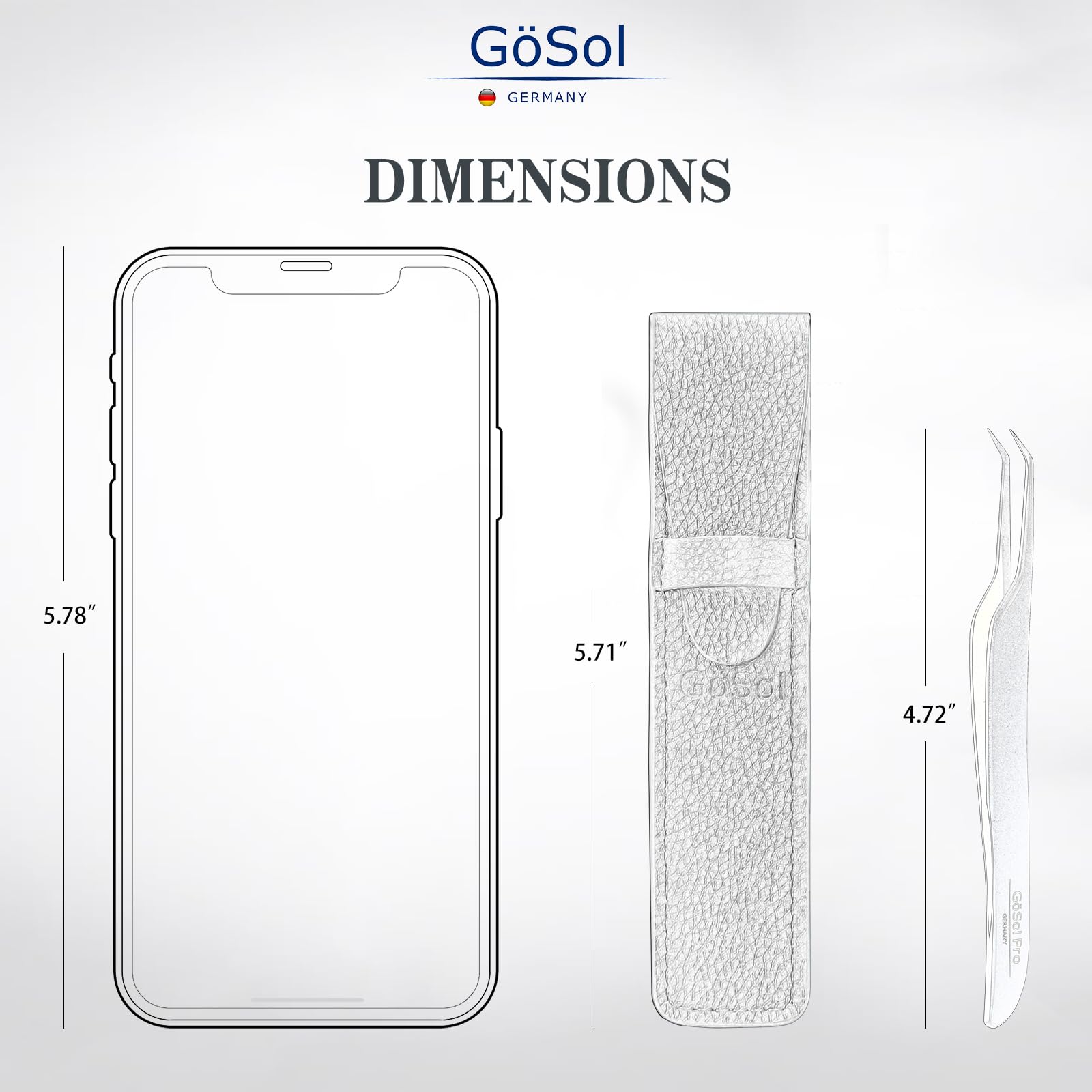 GöSol Pro Blackhead Tweezers, Precision Slant Tip for Blackhead Extraction