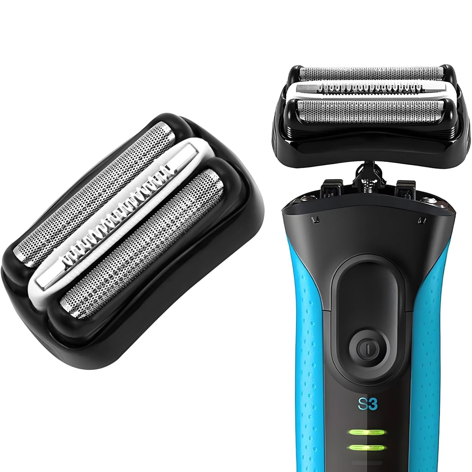 32B Series 3 Electric Shaver Replacement Head Accessories for Braun S3 Foil & Cutter Razor Heads, Applicable for Braun S3 3040s 3010s 310s 3000s 3050cc 3080s 390cc Etc