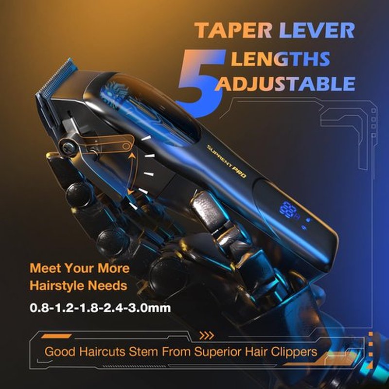 Hair Clippers Professional for Men- High Torque Brushless Motor with Diamond-Like Carbon Coating Ceramic Blade, Mens Cordless Hair Clippers Set for Barbers with Charging Base