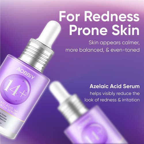 AOBBIY Azelaic Acid Serum for Face – Redness-Soothing Facial Serum with Niacinamide & Hyaluronic Acid, Gentle After-Spot Care for Sensitive-Looking Skin, 30 ml / 1.01 fl. oz. (1 Fl Oz (Pack of 1))