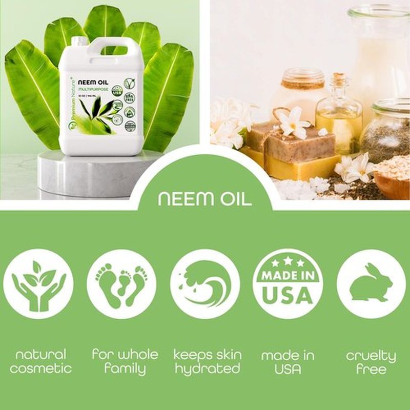 Organic Neem Oil for Skin and Hair Need Oil 100% Pure Cold Pressed for Essential Oil Mixing Neem Oils for Plants Neem Cake Massage Oil Neems Spray for Indoor Plants 32 oz