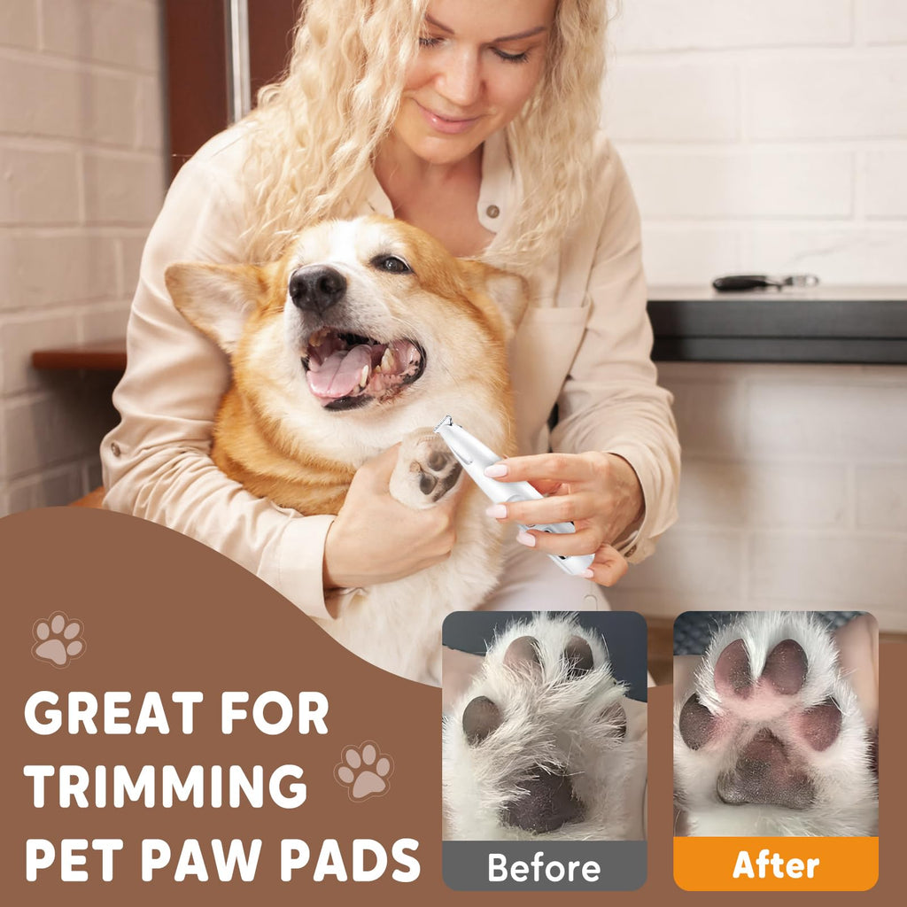 Scappof Pet MicroPrecision Trimmer, 2026 New Rechargeable Pet Trimmer, Waterproof Dog Hair Clipper for Home Use, Multifunctional Cordless Pets Clipper for Pets Owners (1)