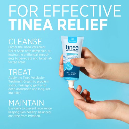 Tinea Versicolor Relief Cream & Soap Kit - Helps with Tinea Versicolor, Fungal Skin Conditions – Soothes, Cleanses, and Restores Skin Health