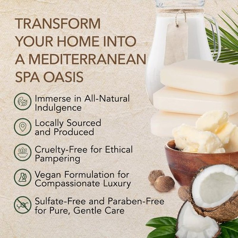 O Naturals 3-Pcs Goat Milk Soap with Soap Saver Bag - Unscented, Triple-Milled, Nourishing, for Sensitive Skin