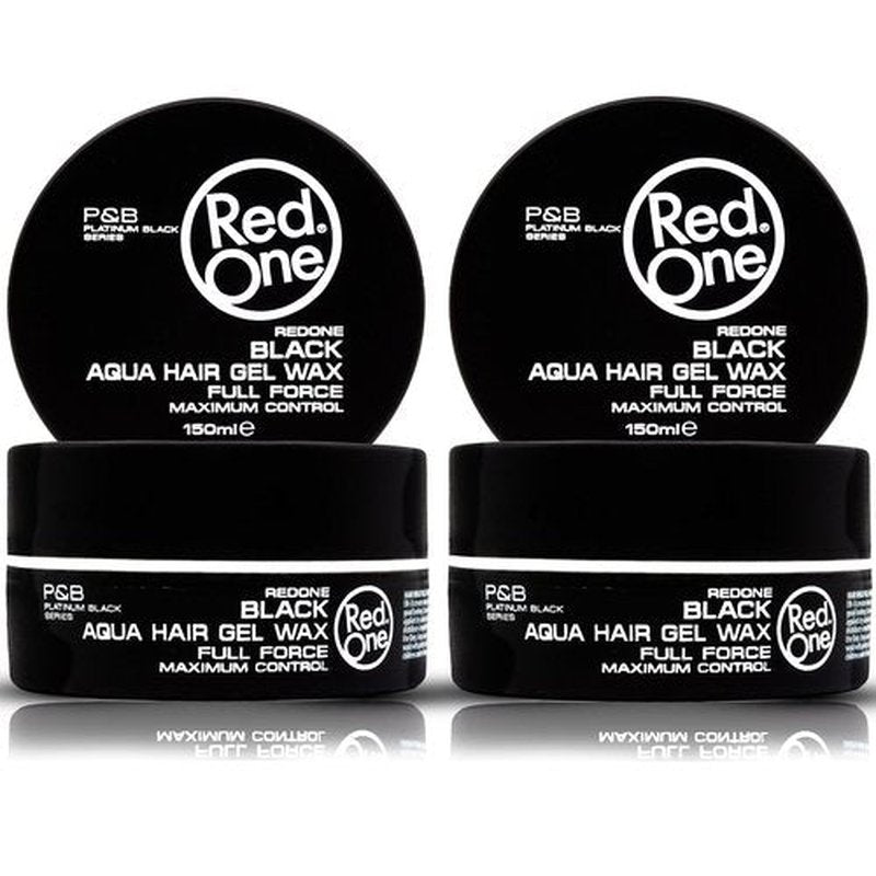 Redone Hair Wax Black 150ml Pack of 2 | Strong Hold & High Shine Hair Styling Wax for Men & Women | Gel Wax Hybrid for Slick Styles & Edge Control | Long Lasting, Non-Sticky, Professional Finish