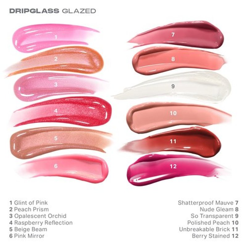 MORPHE Dripglass High Shine Lip Gloss - Glass-Like Shine & Non-Sticky Finish - Infused With Squalane & Vitamin E - Unbreakable Brick (0.13 Fl Oz)