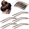 Waydress 36 Pieces U Shaped Hairpins Ballet Buns Bobby Pins Hair Styling Metal Hairpins for Updo Bun Bobby Pins for Women Lady Thick Thin Long Curly Hair(Brown, 2.5 Inches)
