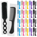 Gisdo 50 Pcs Hair Brush and Comb Set in Bulk for Homeless Individually Wrapped, Bulk Comb Brush Hairbrush for Women Kids Hotel Homeless Charity (Bright Color)