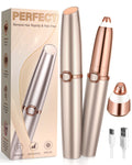 Eyebrow Trimmer for Women, Eyebrow Razor: Rechargeable Eyebrow Hair Remover with 2 Replacement Heads & LED Light, Electric Painless Eye Brow Shaver Facial Hair Removal Device for Eyebrows/Lips/Face