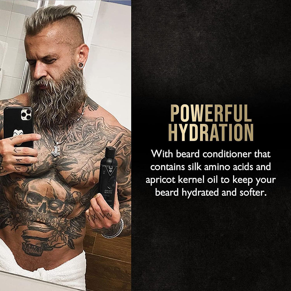 The Beard Struggle - Marksman's Beard Conditioner - Vanir's Wisdom, Platinum Collection - Nourish, Softens, & Strengthens Beard - Radiance Beard Conditioner for Men (8 Fl oz)