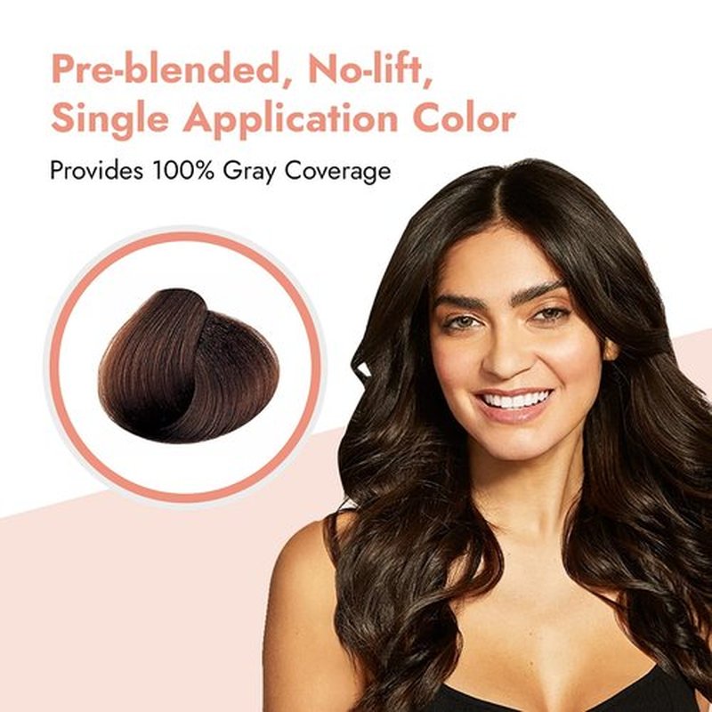 One N' Only Powder Hair Color Kit - Chocolate Brown | Permanent Color, 100% Gray Coverage, Just Add Water