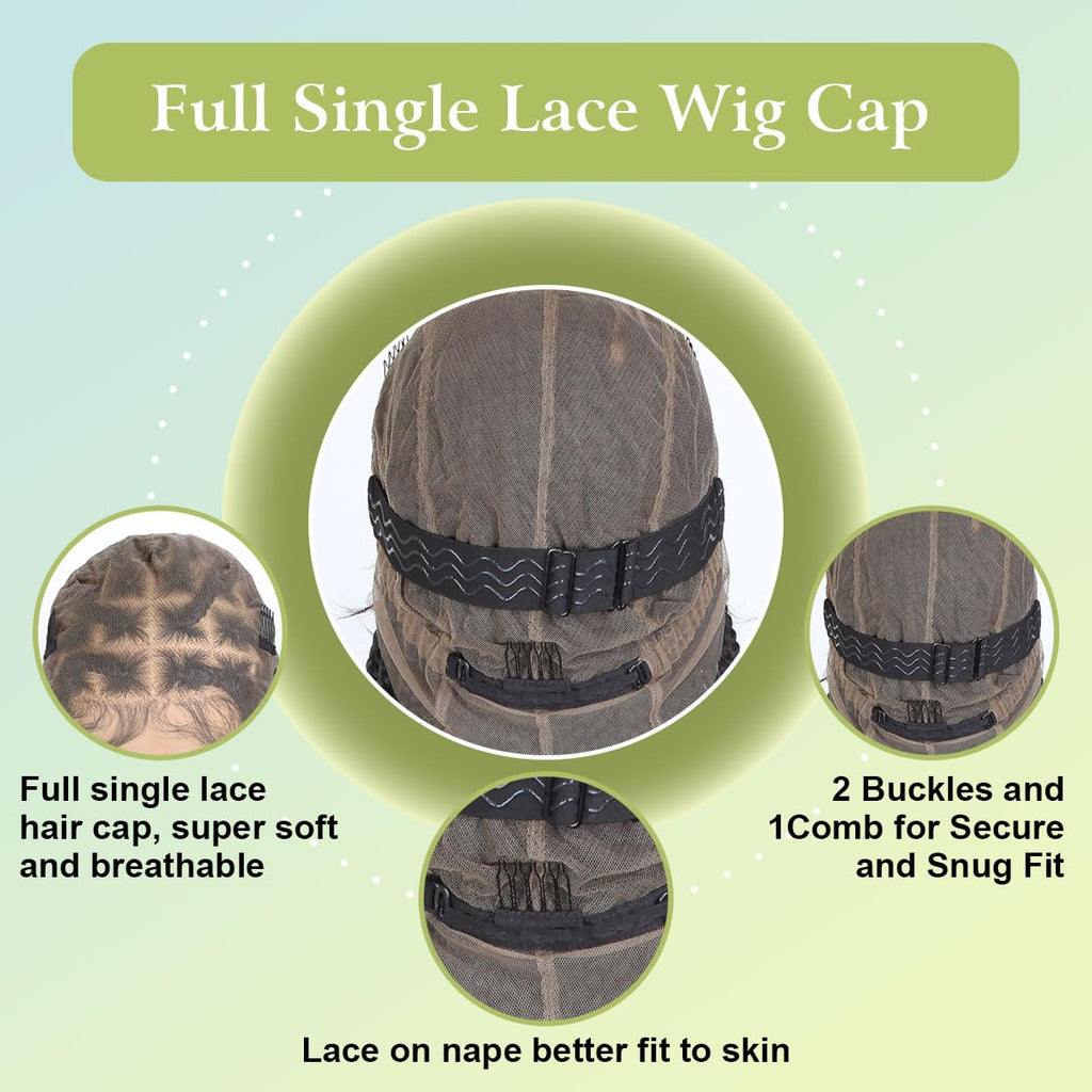 Vecago 36 inch Single Full Lace Braided Wigs for Black Women, 360 HD Lace Knotless Box Braid Wigs with Baby Hair Black Synthetic Braid Wig
