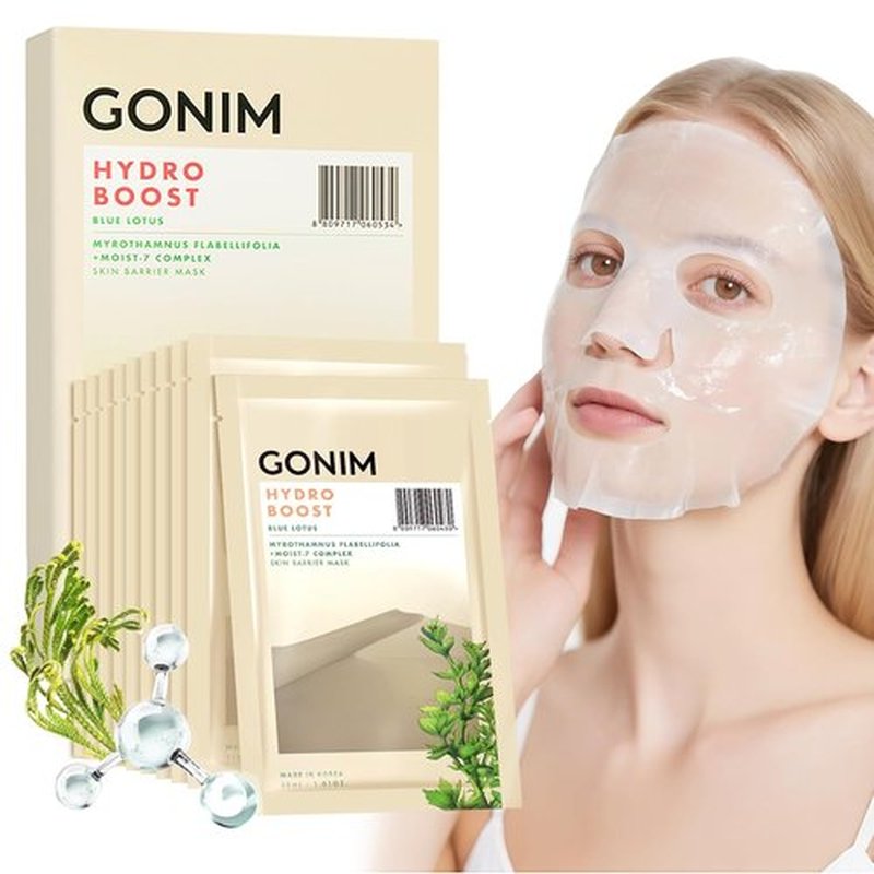 GONIM Hydrating Face Mask - Korean Skincare with Hyaluronic Acid & Vitamin C | Anti-Aging, 15 Sheets