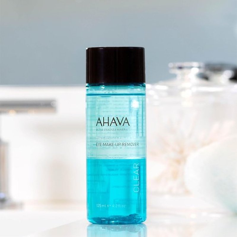 AHAVA Eye Make-Up Remover - Bi-Phased Formula Lifts Waterproof Makeup, Smooths & Soothes | 4.2 Fl. Oz