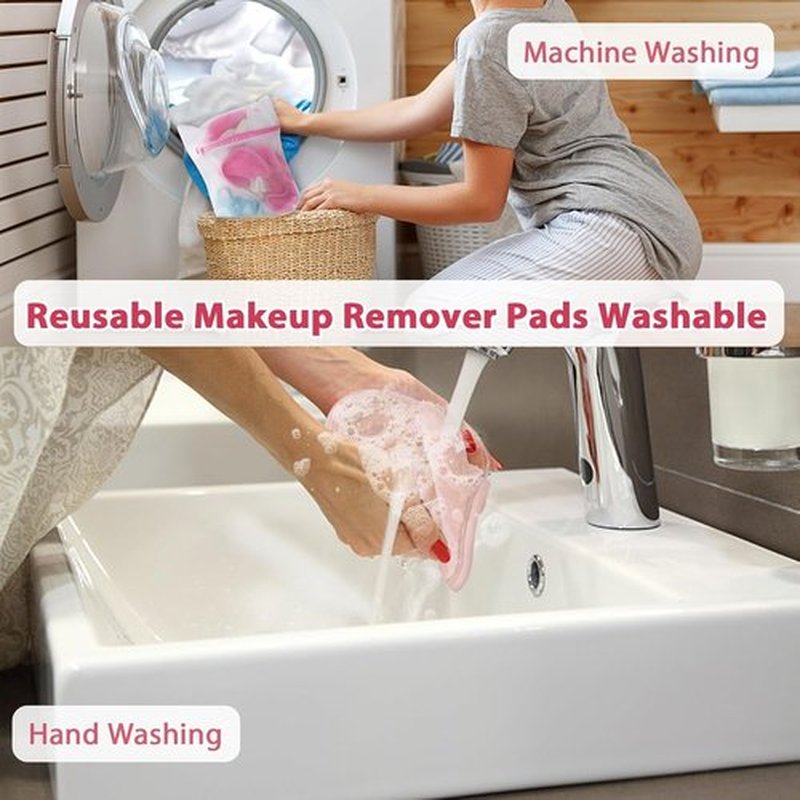 Natwag Makeup Remover Cloths - Reusable Microfiber Face Towels | 12 Pack, 6" x 6", Beige with Mesh Bag