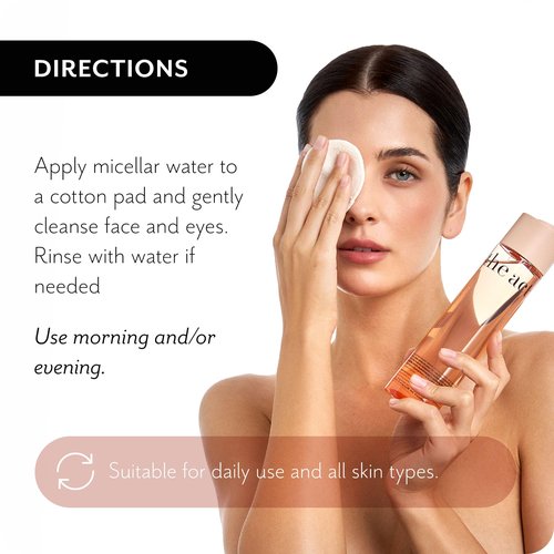 The Act Micellar Water Makeup Remover – Gentle Cleansing for Face & Eyes – Hydrating, Alcohol-Free, Non-Comedogenic, Organic, Sensitive Skin, Waterproof Makeup Remover, Vegan, 8.45 fl oz