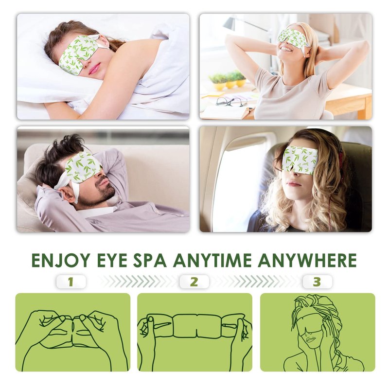 ZHENYEMEI 18 Pack Self Heating Eye Mask,6A Silk Cotton Material Steam Eye Mask, Self Heated Warm Compress For Fast Relief Of Dry Eyes, No Microwave Needed, Eye Treatment Products For Dry Eye Relief