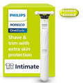 Philips Norelco OneBlade Intimate - Pubic Grooming Trimmer & Shaver with Extra Skin Protection | Model QP1924/70