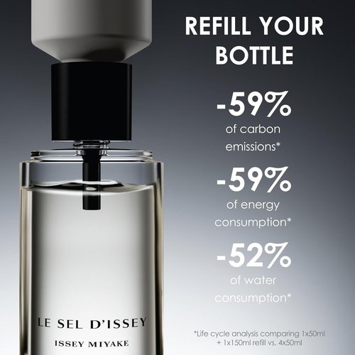 Issey Miyake Le Sel d'Issey Eau de Toilette - Fresh Woody Marine Fragrance for Men - Refillable 3.4 oz