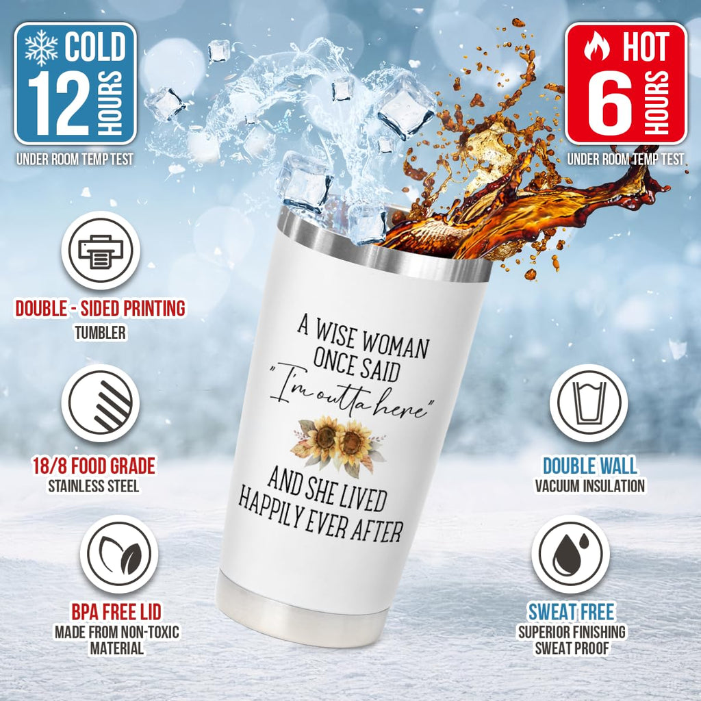 Retirement Gifts For Women, Retired 2026 Tumbler - A Wise Woman Once Said Stainless Steel 20Oz Tumbler - Mothers Day Gift for Retired Women Mom, Farewell Gifts for Coworkers, Teacher, Nurse, Boss