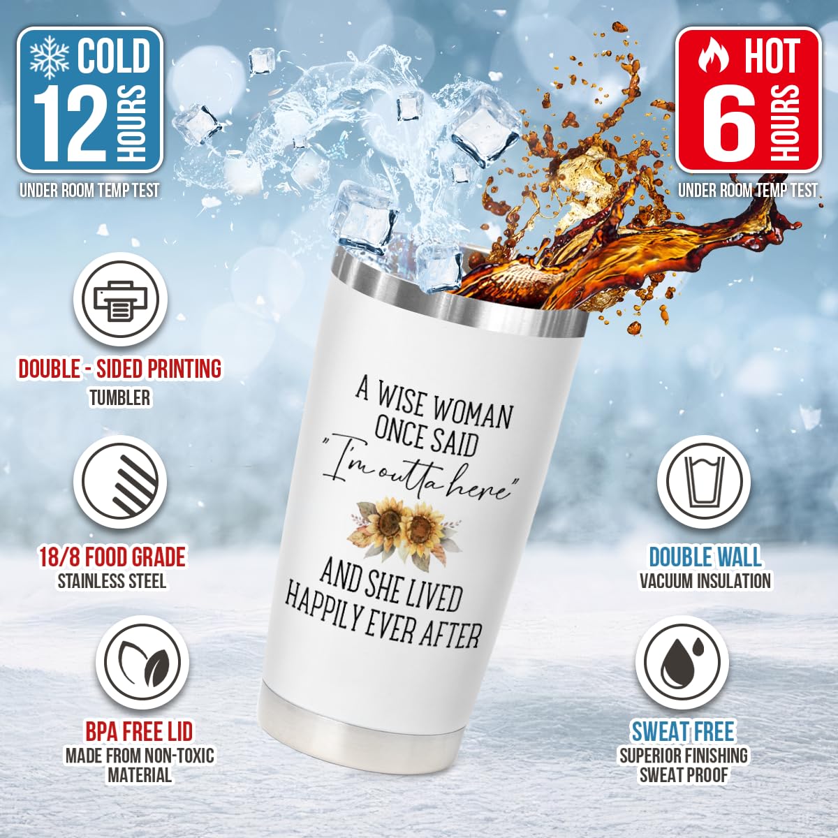 Retirement Gifts For Women, Retired 2026 Tumbler - A Wise Woman Once Said Stainless Steel 20Oz Tumbler - Mothers Day Gift for Retired Women Mom, Farewell Gifts for Coworkers, Teacher, Nurse, Boss