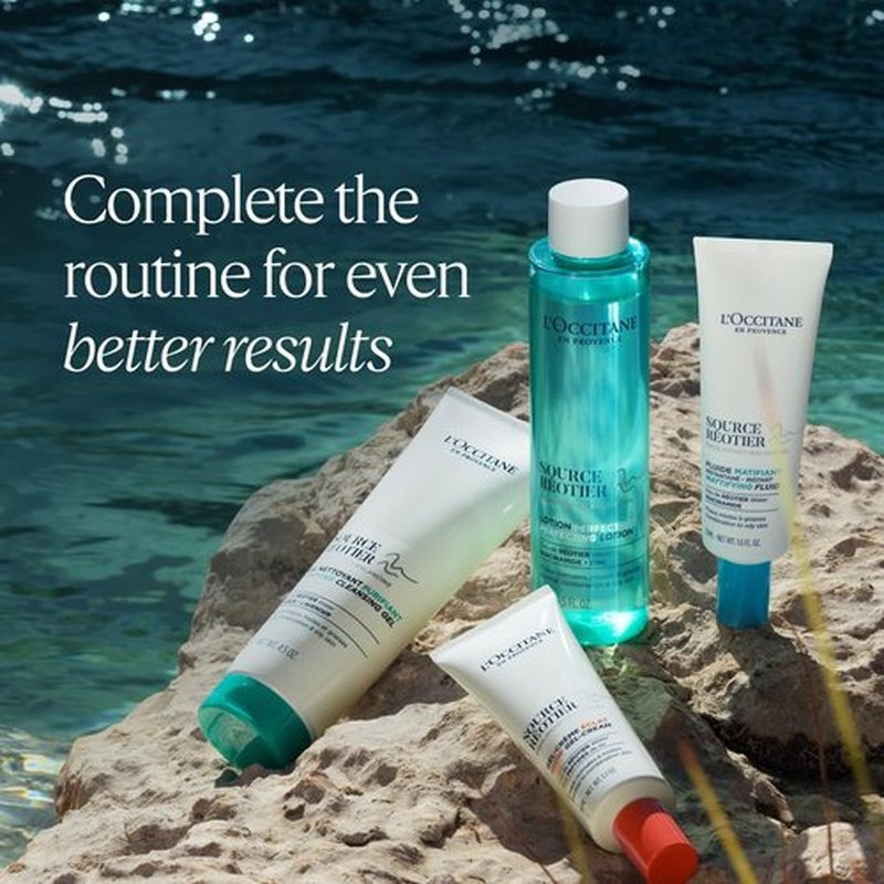 L'OCCITANE Source Reotier Glow Gel-Cream: Visibly Plump Skin, Dewy Finish, For Normal to Combination Skin, 1.7 Oz