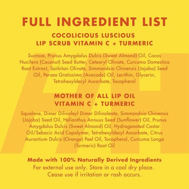 Handmade Heroes Turmeric Lip Scrub & Vitamin C Lip Oil – 100% Natural, Vegan Lip Care Set for Dry, Dark, Dull Lips – Brightening & Nourishing Treatment Duo