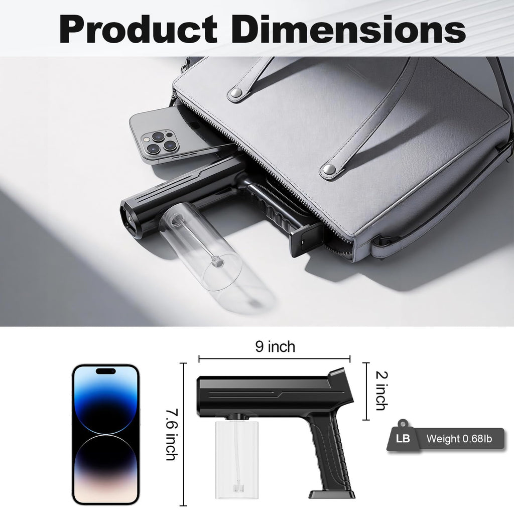Spray Tan Machine, Portable & Cordless Spray Tan Gun, Even Spraying, Long Battery Life, Lightweight, Spray Tan Gun Machine with 300ml Bottle, Spray Tanning Machine for Home, Salon, DIY and Travel Use