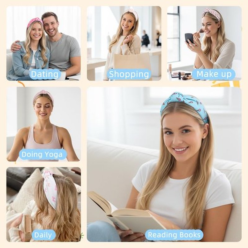 TERSE Headbands for Women Girls, Fashion Knotted Head Bands for Women's Hair Christmas Stocking Stuffers