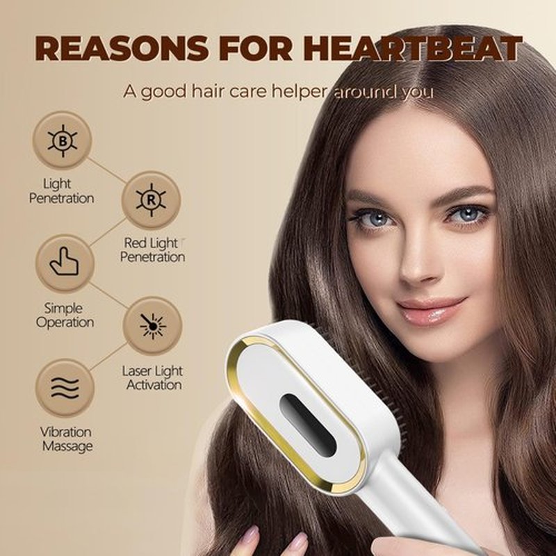 Laser Therapy Hair Growth Comb – FDA Cleared LLLT Device for Thinning Hair Regrowth, Vibrating Scalp Massager Promotes Fuller, Thicker Hair for Men & Women