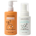 Dabble & Dollop Tangerine + Vanilla Kids 3-in-1 Body Wash, Shampoo & Bubble Bath Bundle – Gel + Foam Whip Set, Tear-Free, Gentle, Natural-Origin, Hypoallergenic and Safe for Sensitive Skin (Pack of 2)