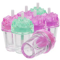 21 Pack Empty Lip Gloss Tube, Plastic Lip Balm Containers Refillable DIY Cosmetics Reusable Sample Bottles,Empty Ice Cream Cute Lipgloss Bottles/Containers Crystal Lip Gloss Supplies Kit, Clear