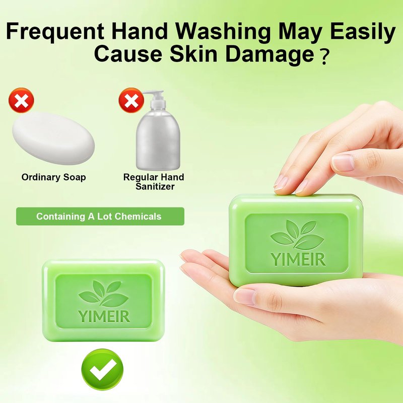 YIMEIR Tea Tree Soap Handmade, About 4.5Oz, Tea Tree Oil Soap Bar for Face & Body - Natural Acne Treatment, Deep Cleansing for Oily & Sensitive Skin, Antibacterial & Soothing Bath Washing Soap