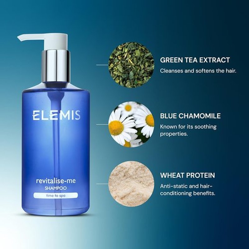 ELEMIS Revitalize-Me Shampoo - Refreshing Basil & Thyme Scent | 10.1 Fl Oz