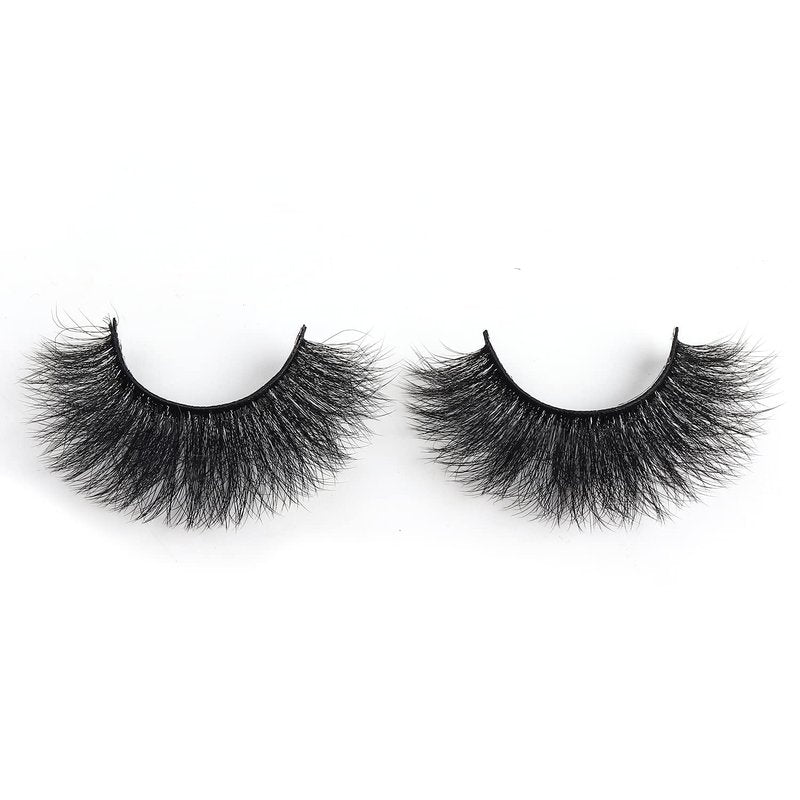 Wleec Beauty Full Dramatic False Eyelashes 7 Pairs Fluffy Eyelash 18mm Handmade 3D Faux Mink Lashes Pack FM31