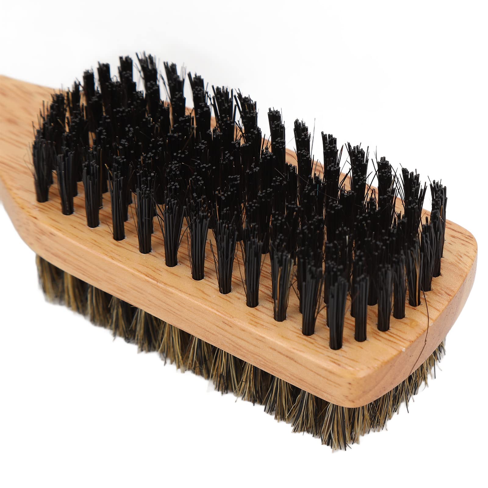 Double-Sided Beard Brush for Men – Ergonomic Rubber Wood Handle with Nylon Bristles, Ideal for Detangling & Maintaining Coarse, Thick Beard Hair