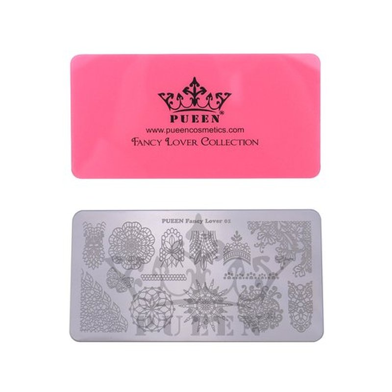 PUEEN Nail Art Stamping LOVE BOX I - 4 Lover Collection Plates - 125x65mm Unique Nailart Polish Stamping Manicure Image Plate Accessories Kit - BH000576