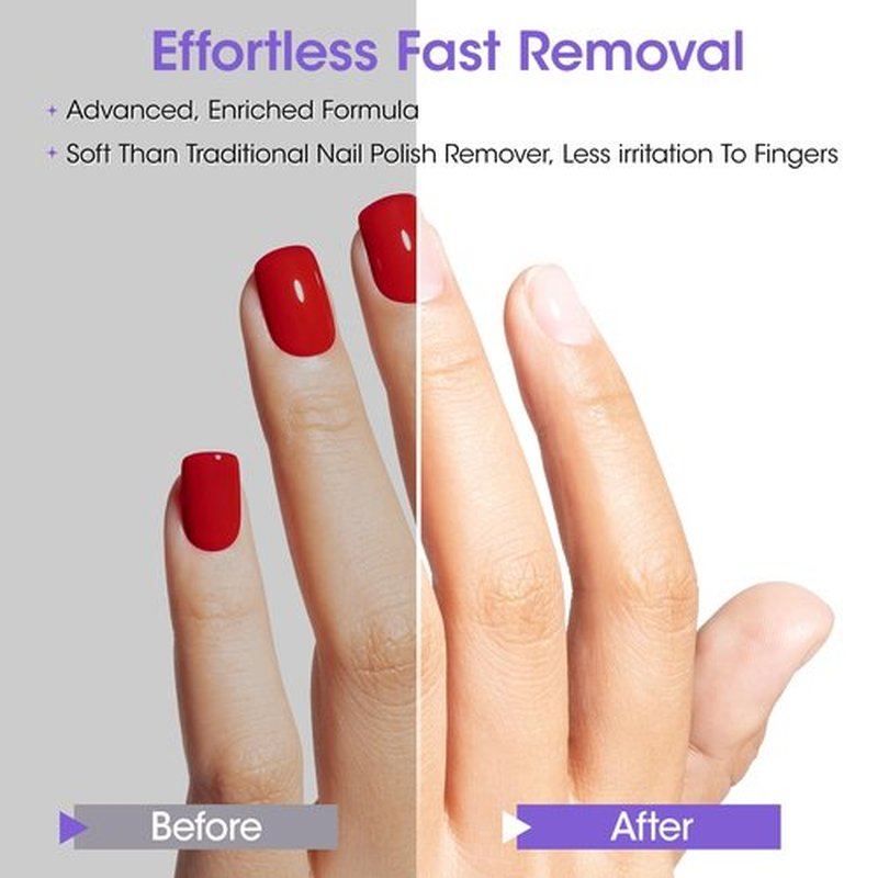 Gellen Non Acetone Nail Polish Remover | Nail Polish Remover Pump Enriched with Jojoba Oil Castor Oil | Soak off Gel Polish Remover for Nails | Frequent Usage at Home Diy Salon, 16 Fl Oz