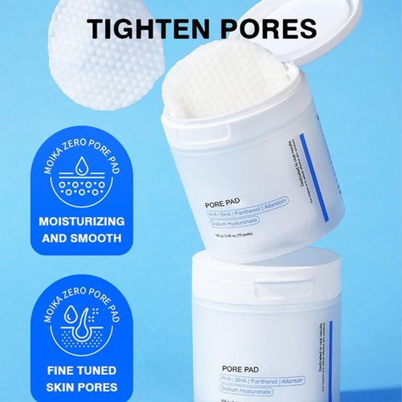 Skiennix Pore Texture Pads - Deep Cleansing & Pore Refining | 70 Count, AHA & BHA for Oily Skin