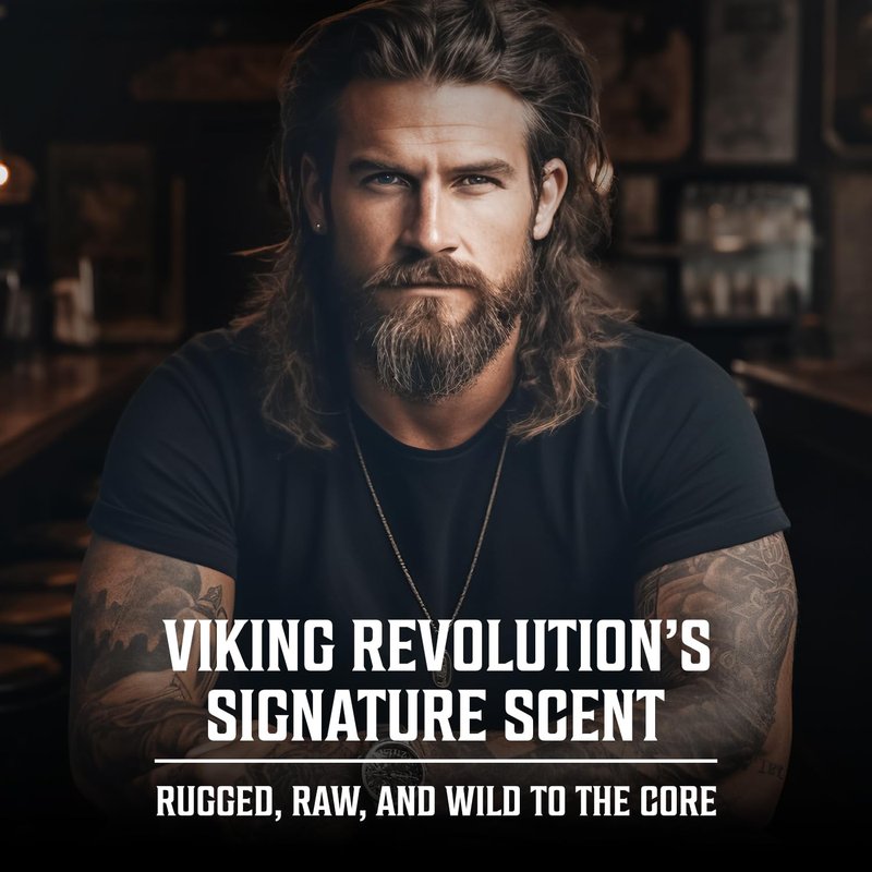 Viking Revolution Sandalwood Cologne for Men - Woody Eau de Parfum with Cedar & Vanilla - 3.5 Fl Oz