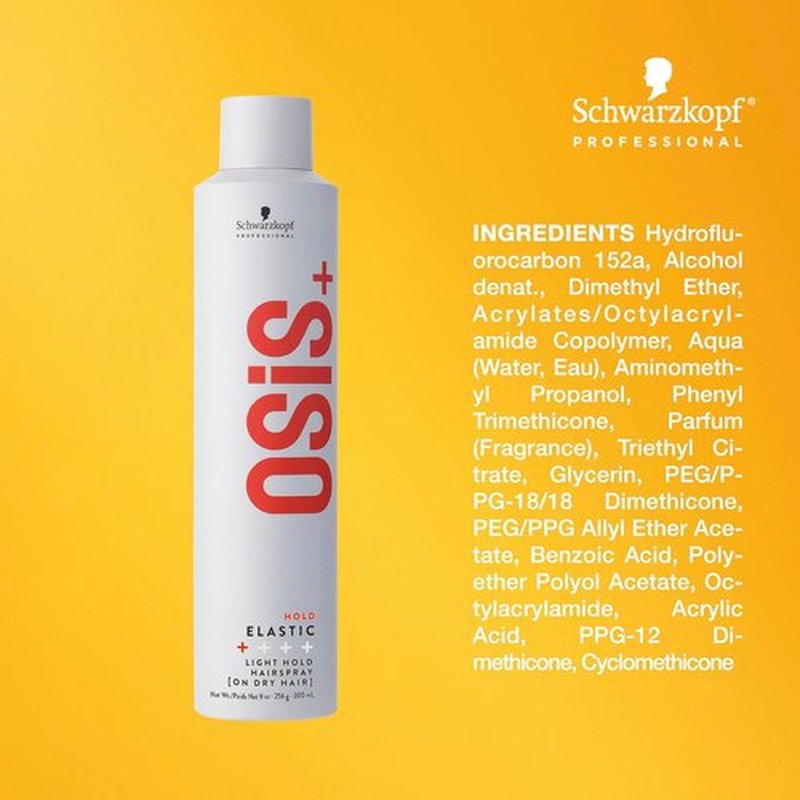 OSiS+ Elastic Hairspray - Lightweight Hold & Heat Protection for All Hair Types