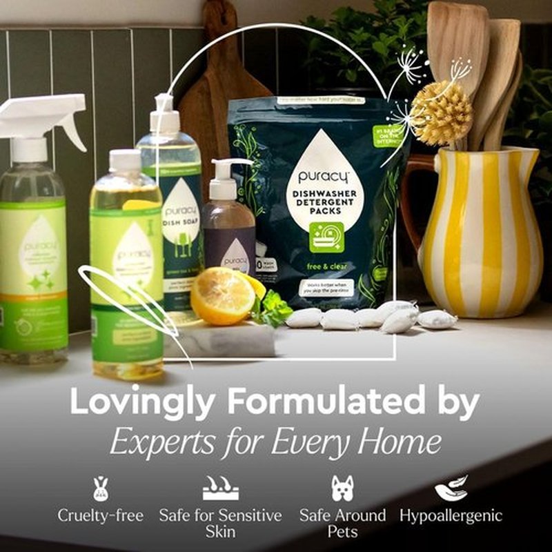 Puracy Stain Remover - Enzyme-Based Laundry Spray for Baby Clothes & Diapers | Natural Spot & Odor Cleaner, 16 Oz
