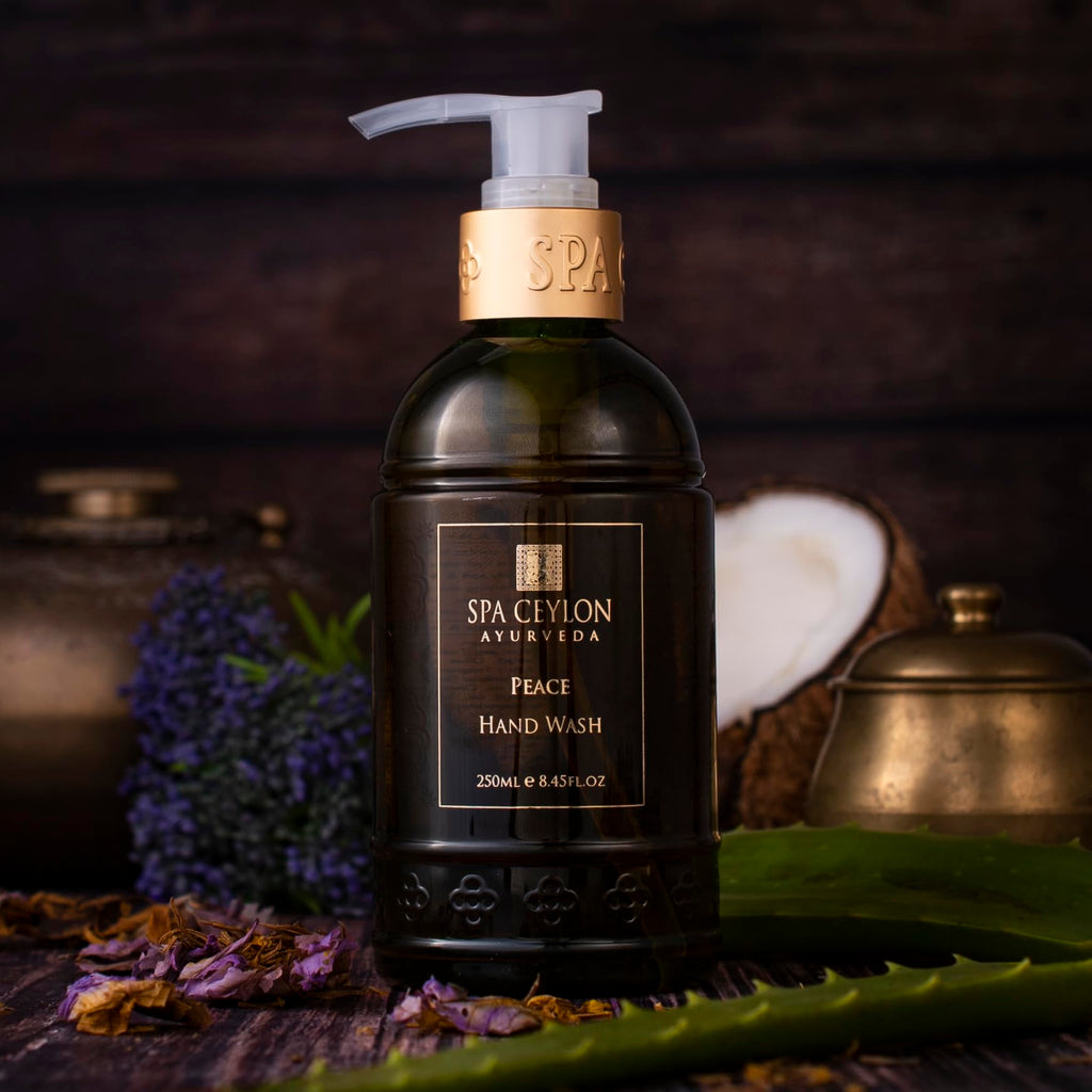 SPA CEYLON Peace Hand Wash | Gentle Hand Wash | Hydrates & Cleanses | Liquid Hand Soap | Aromatic Fragrance of Peppermint, Lemon, Lemongrass | 250ml