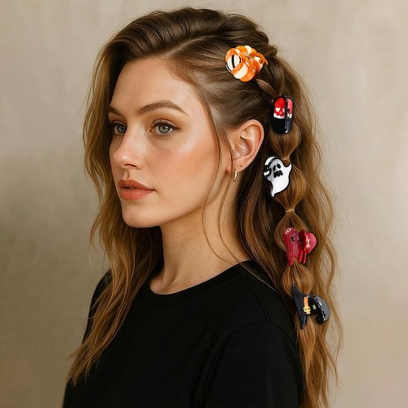 Red Bloody Heart Small Hair Claw Clips for Women Girls - Italian Gothic Hair Accessories for Women Girls Fun Acetate Mini Hair Clips for Thin & Thick Hair Pharmacy Nurse Gift Box