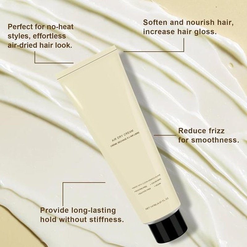 Skiennix Smoothing Air Dry Cream - Frizz Control Lotion for Curly, Wavy & Straight Hair | Lightweight Hydrating Formula